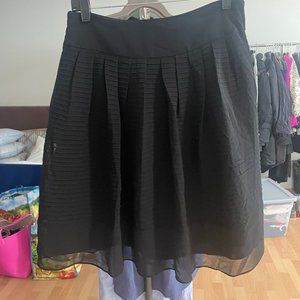 Ann Taylor Black Textured Skirt (6)